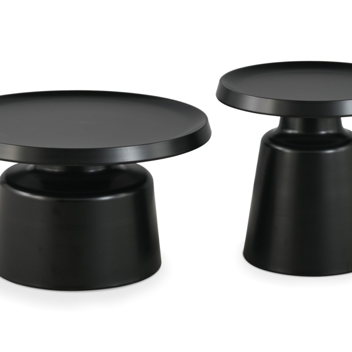 Coffee Table Set 2pcs Black