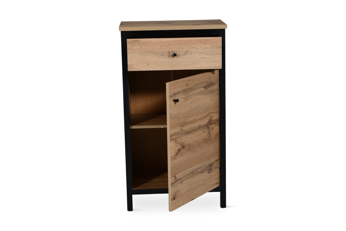 Cabinet 1dr Tacho Oak Black Cabinet 1dr Tacho Oak Black