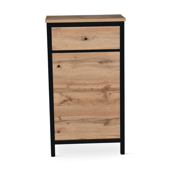 Cabinet 1dr Tacho Oak Black Cabinet 1dr Tacho Oak Black