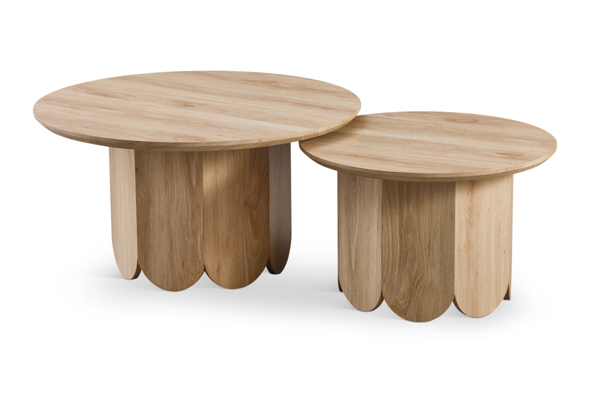 Coffee Table Oak 2pcs