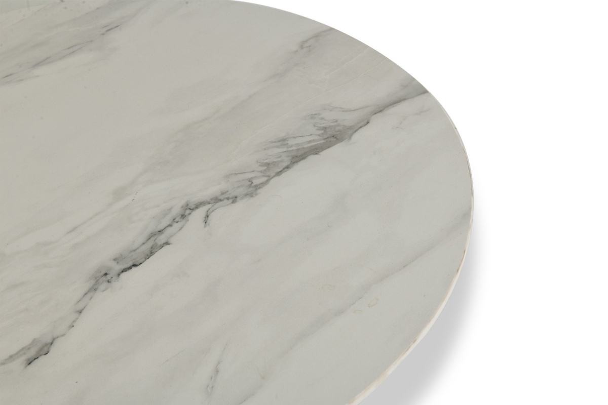 COF Table White Mrbl+gld