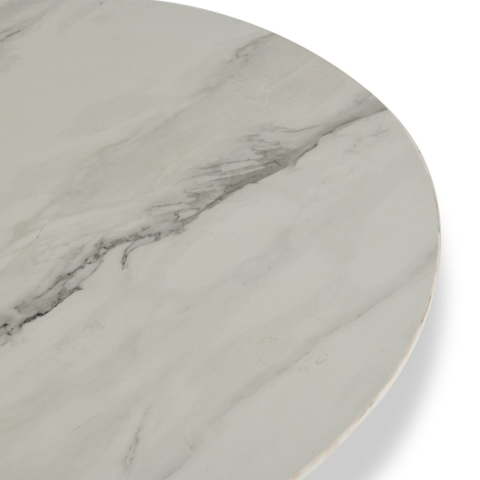 COF Table White Mrbl+gld