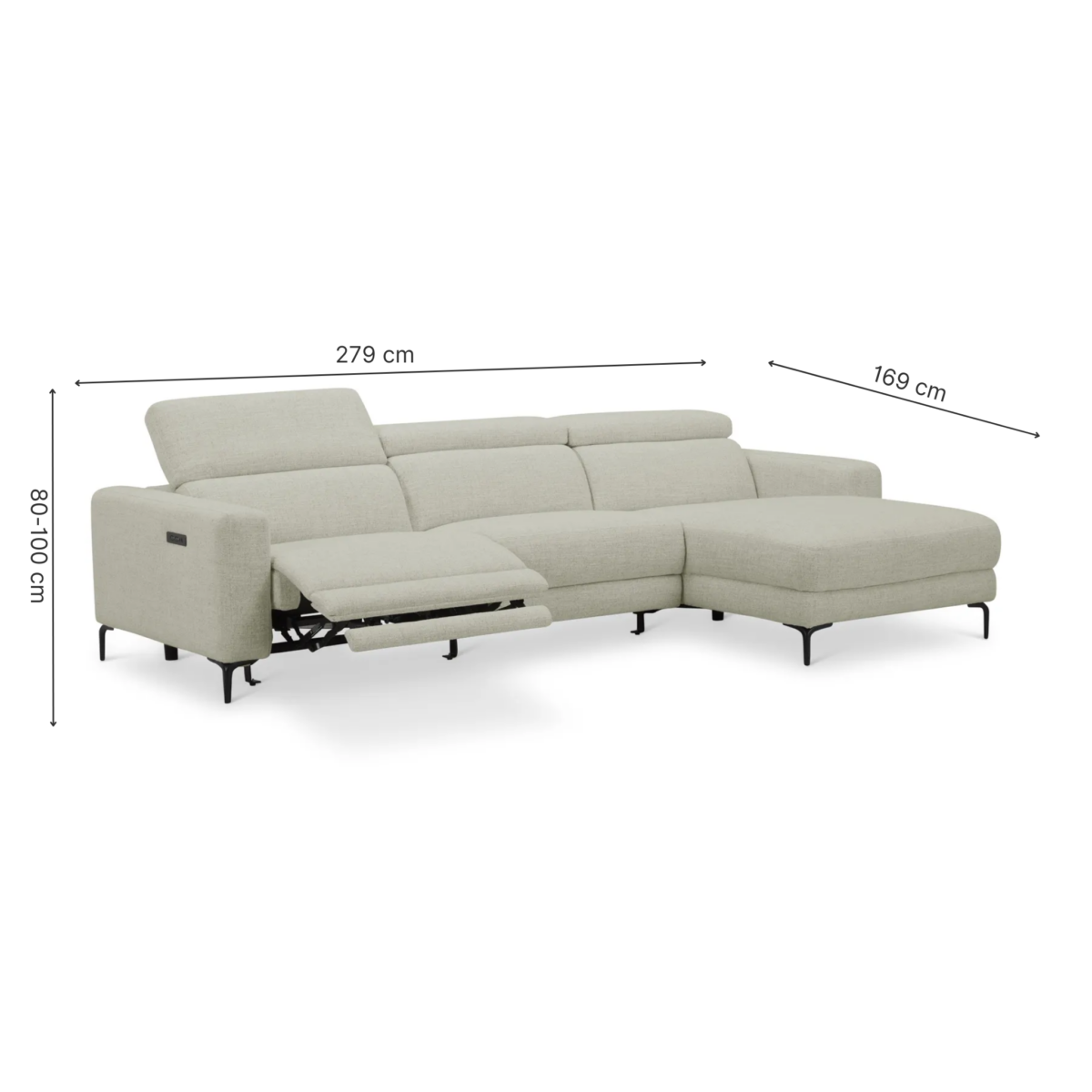 D14697 MIRE Corner Recliner Sofa