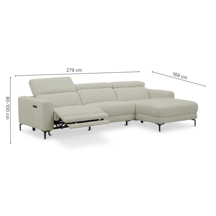 D14697 MIRE Corner Recliner Sofa