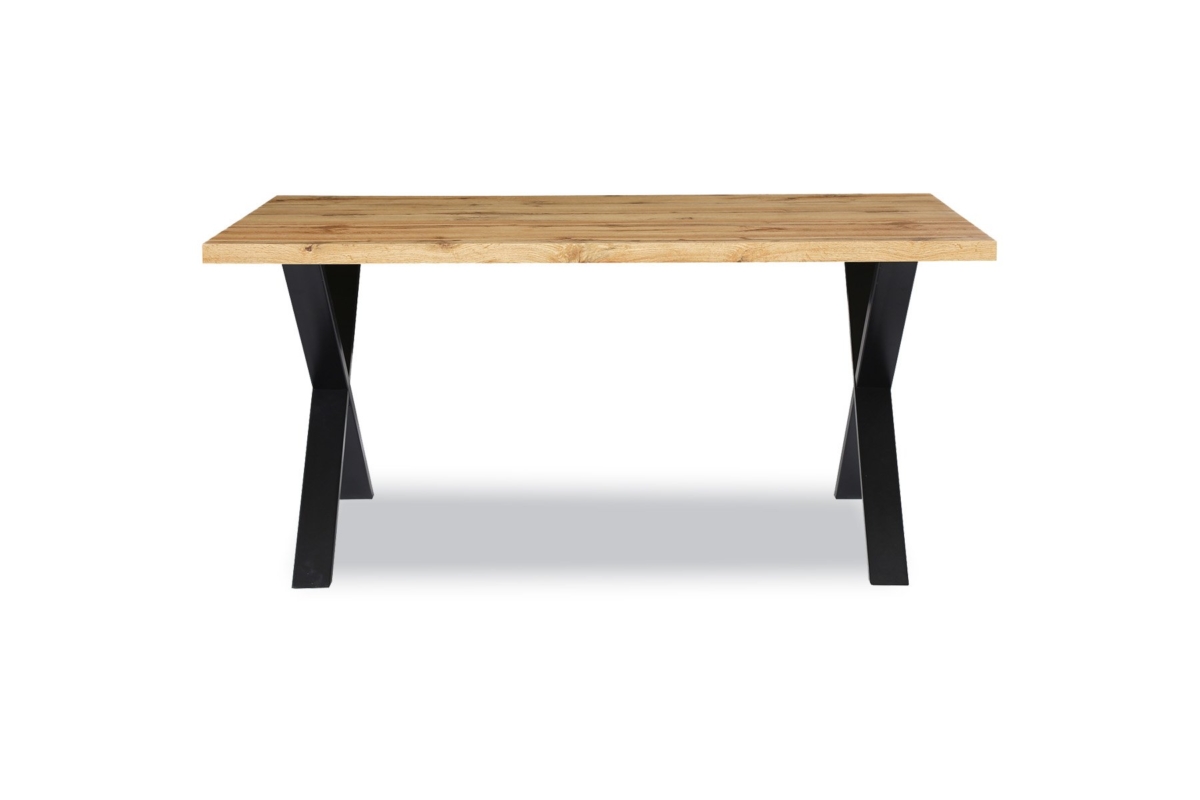 Dining Table Oak+blk Leg