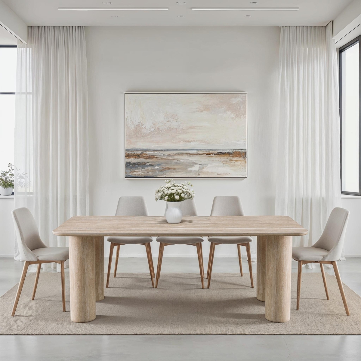 DINING TABLE YELLOW MDF