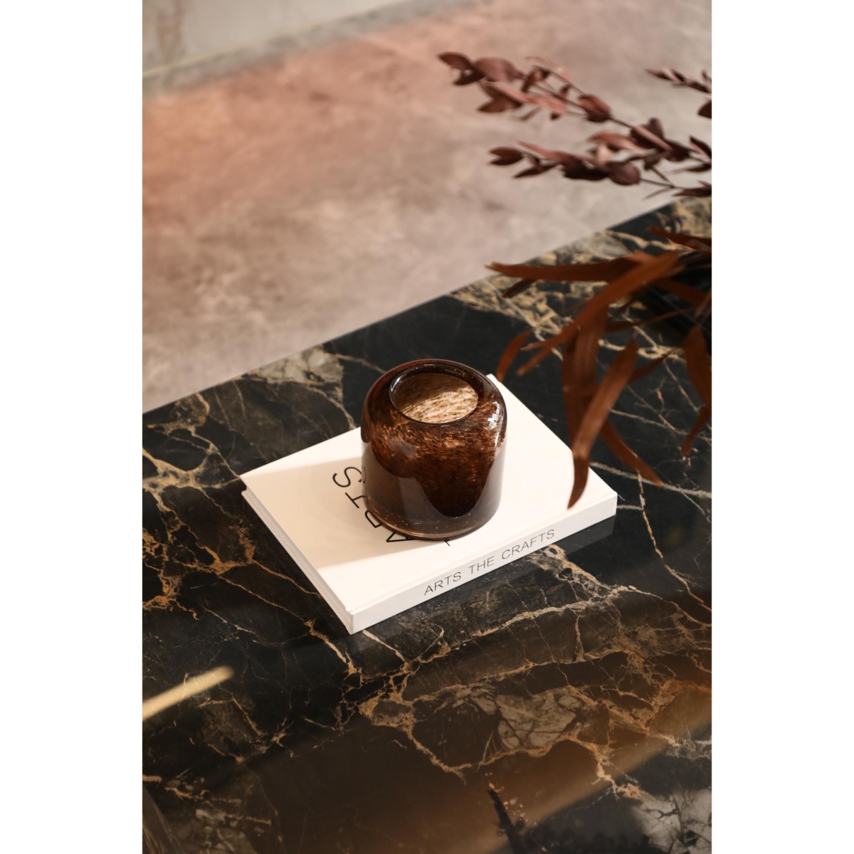 Brown Glass Vase