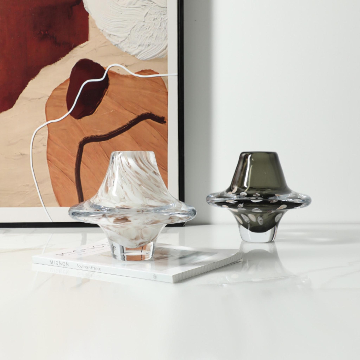 Dish-shaped Bottle Grey