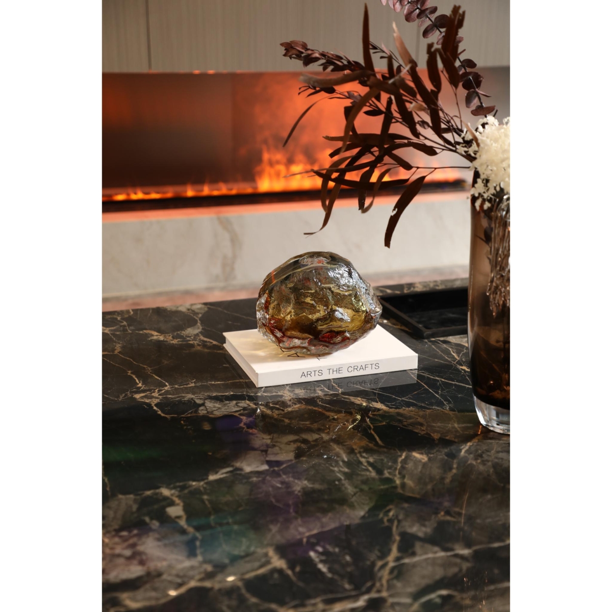 Amber Ice Vase