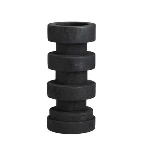 Thread Candle Holder Black