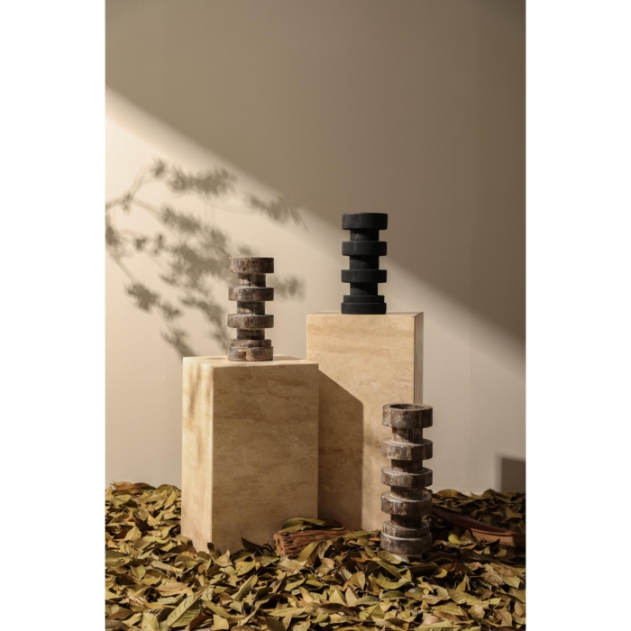 FB-MC24002B.jpg Thread Candle Holder Black