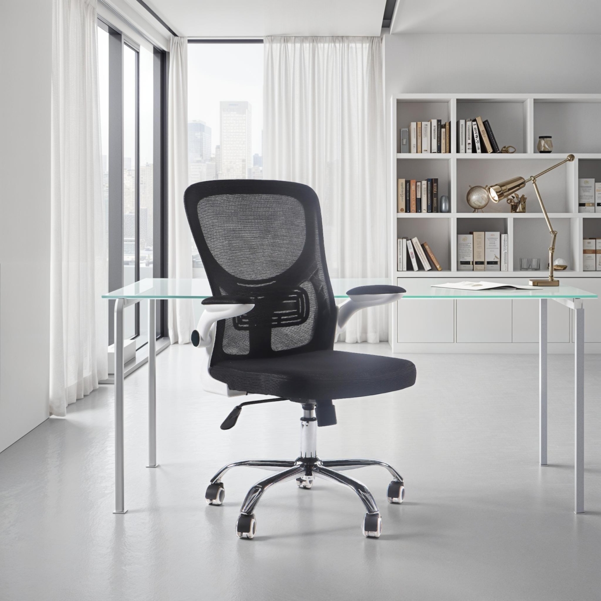 Office Chair White Black Chrome Office Chair White Black Chrome