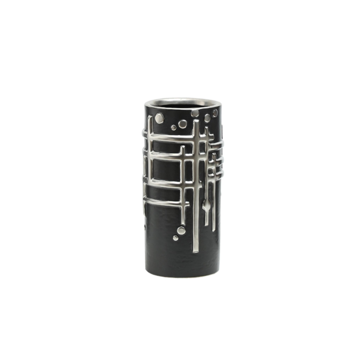 Silver Stamp Vase B