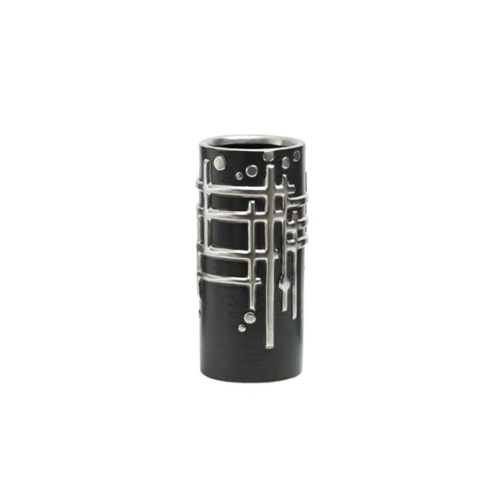 Silver Stamp Vase B