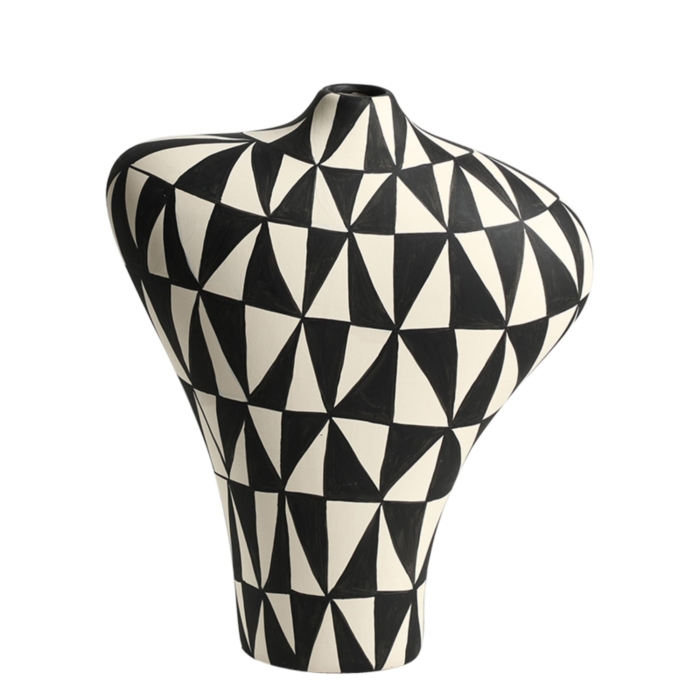Triangular Hand-painted Vase A