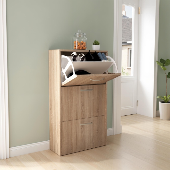 BREA Natural Oak Shoe Cabinet
