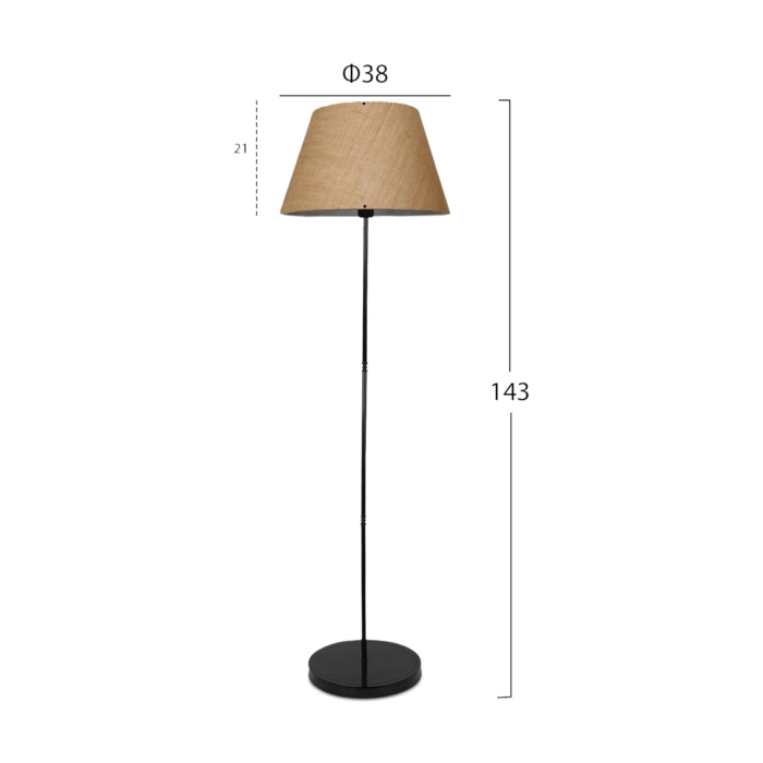 Floor Lamp Beige+black