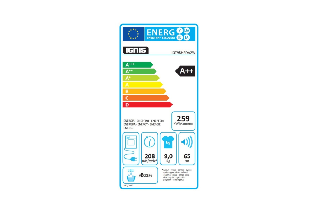 Ignis Dryer 9kg Wh