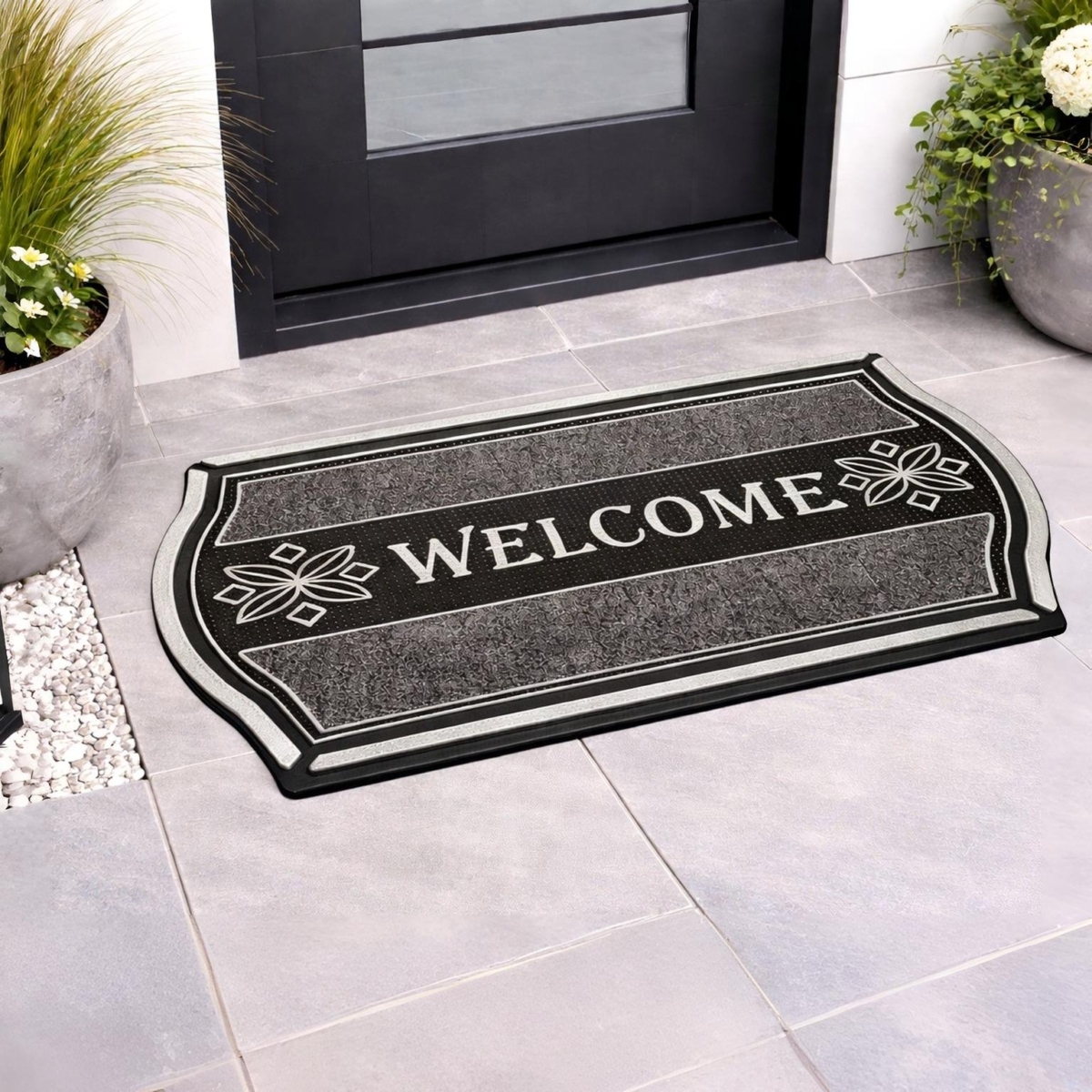 DOOR MAT IKAROS 45X75 SILVER