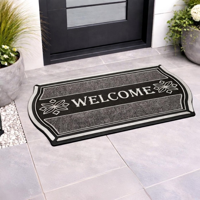 DOOR MAT IKAROS 45X75 SILVER