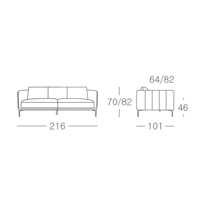 OBSEIDA 3 Seater Sofa