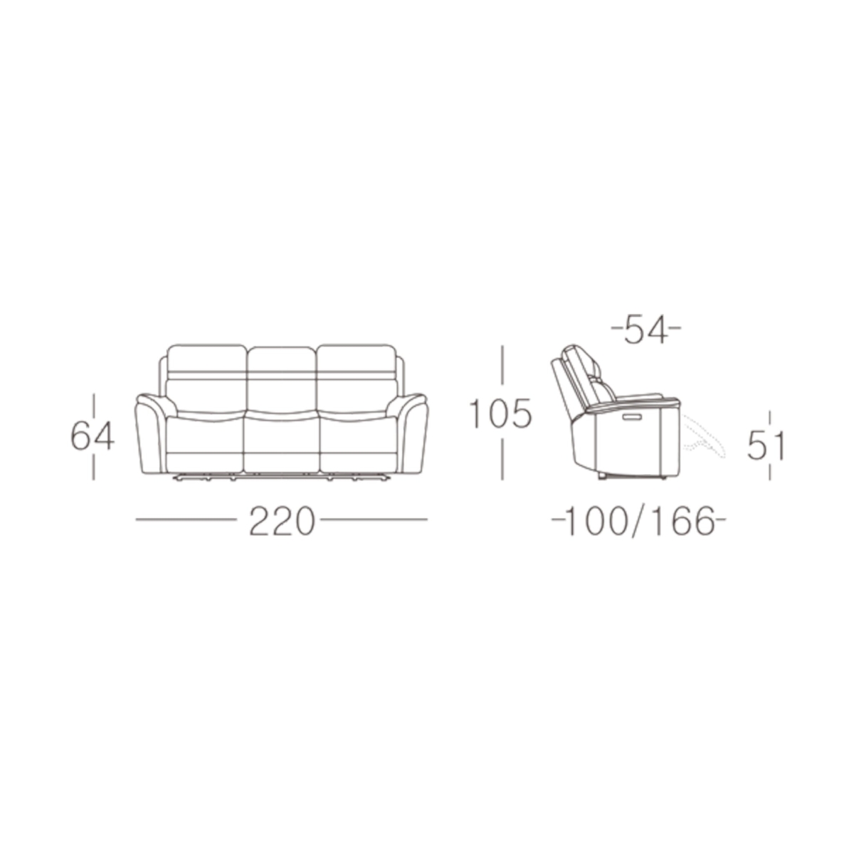 STARLAND Recliner Sofa