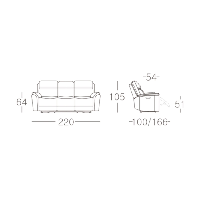 STARLAND Recliner Sofa