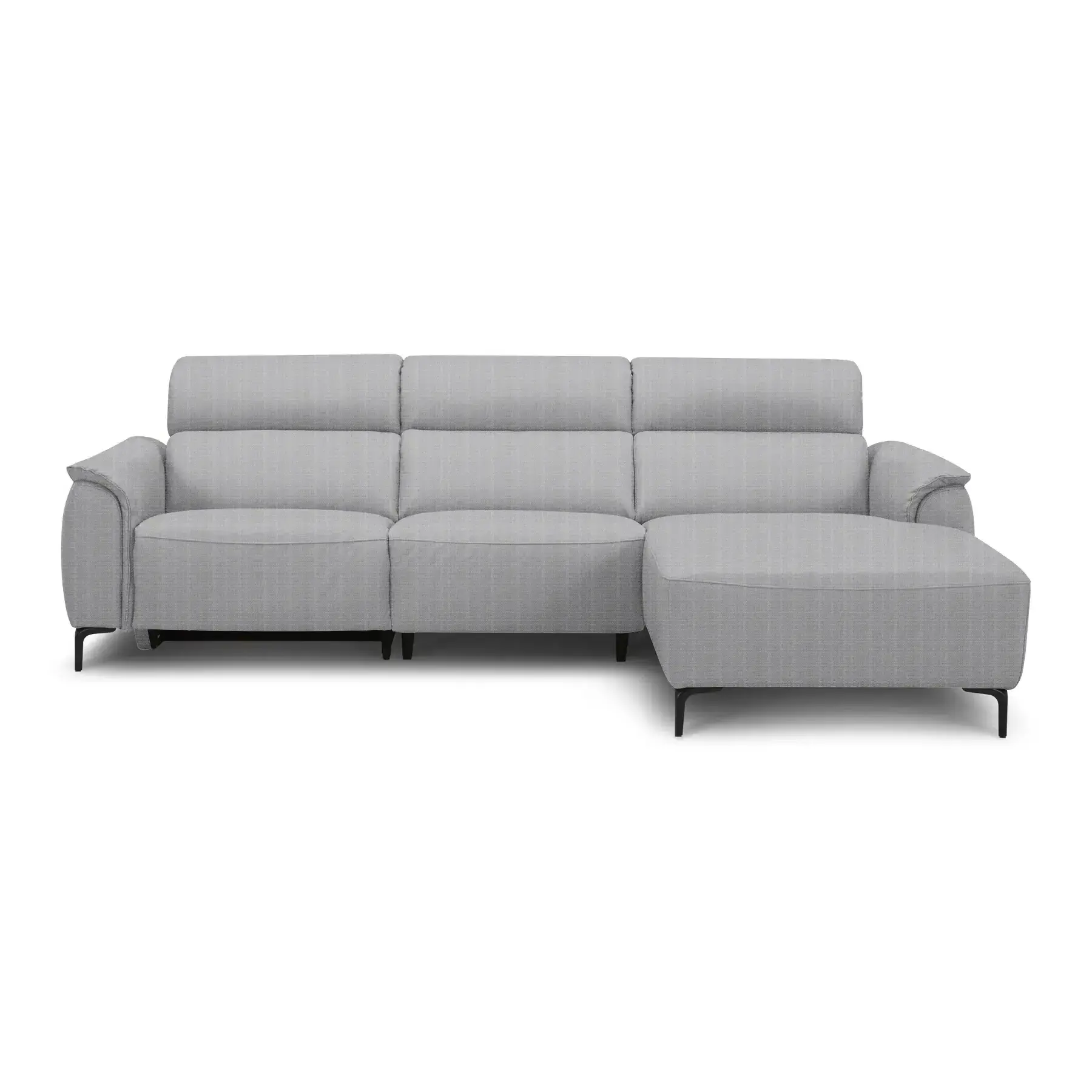 Four Day SOLEY Recliner Corner Sofa – Light Grey, Left