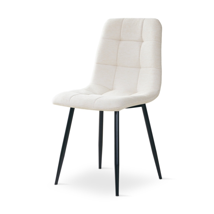DINING CHAIR Beige Upholstery