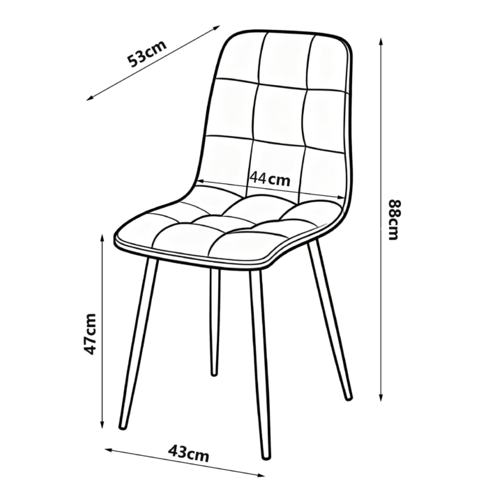 DINING CHAIR Beige Upholstery