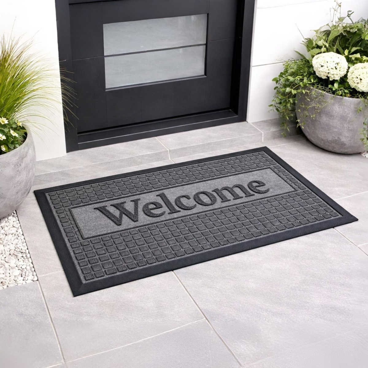DOOR MAT VESTA 40X60 GREY DOOR MAT VESTA 40X60 GREY