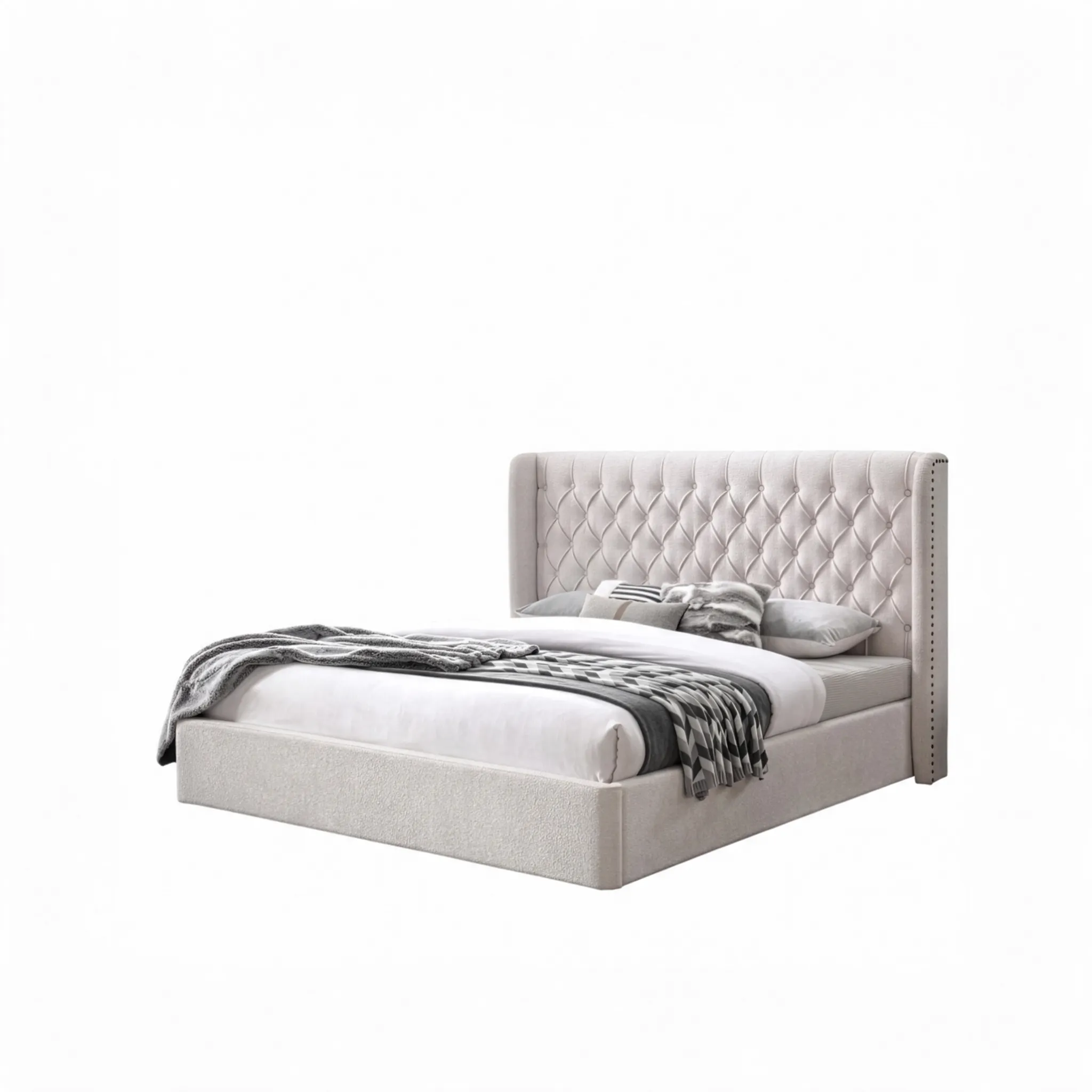 Four Day ONEIRO Bed 5.5ft Beige