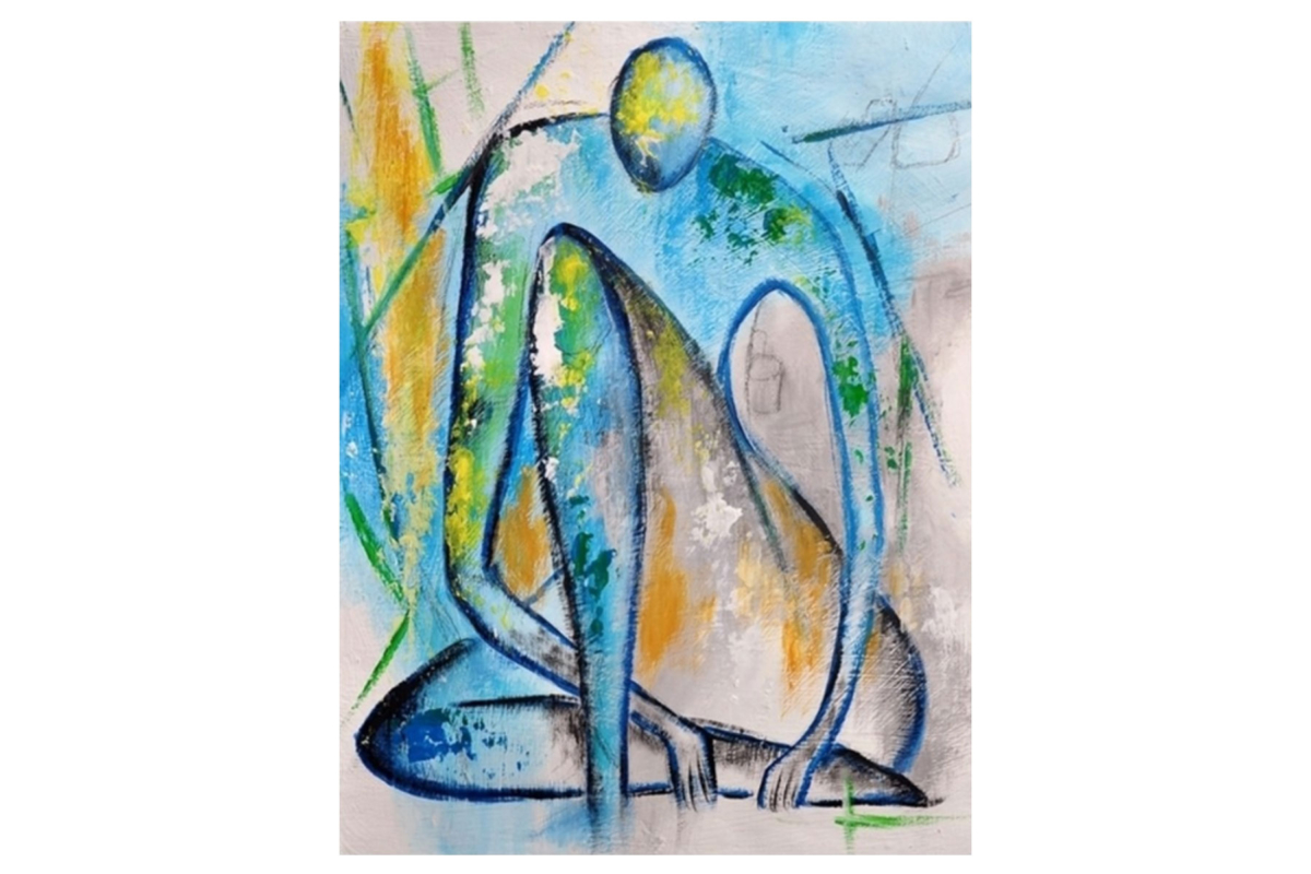 ABSTRACT MAN PORTRAIT PAINTING