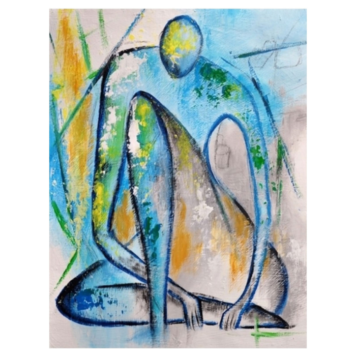 ABSTRACT MAN PORTRAIT PAINTING
