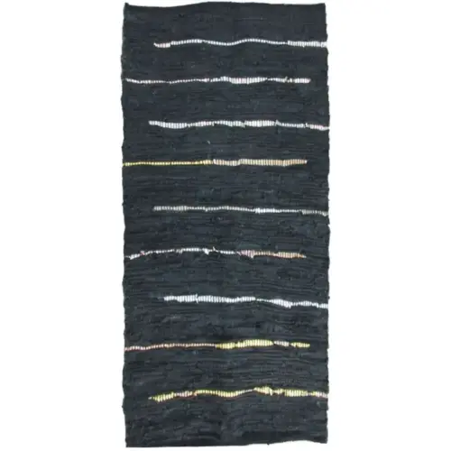 LINES CARPET LTHR BLK BEGE WHT