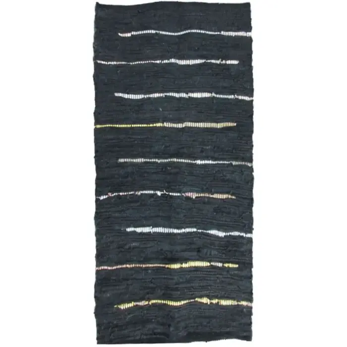 LINES CARPET LTHR BLK BEGE WHT