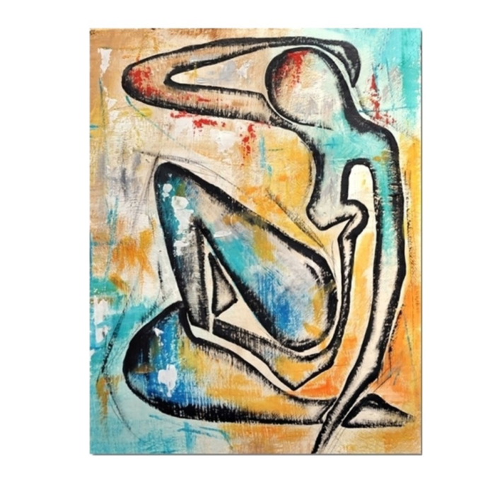 ABSTRACT WOMAN PORTRAIT PAINT