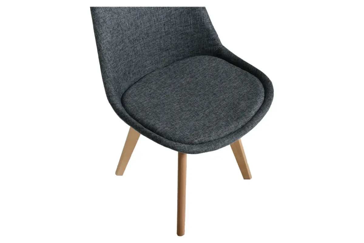 VEGAS D.CHAIR BLACK WOOD LEG