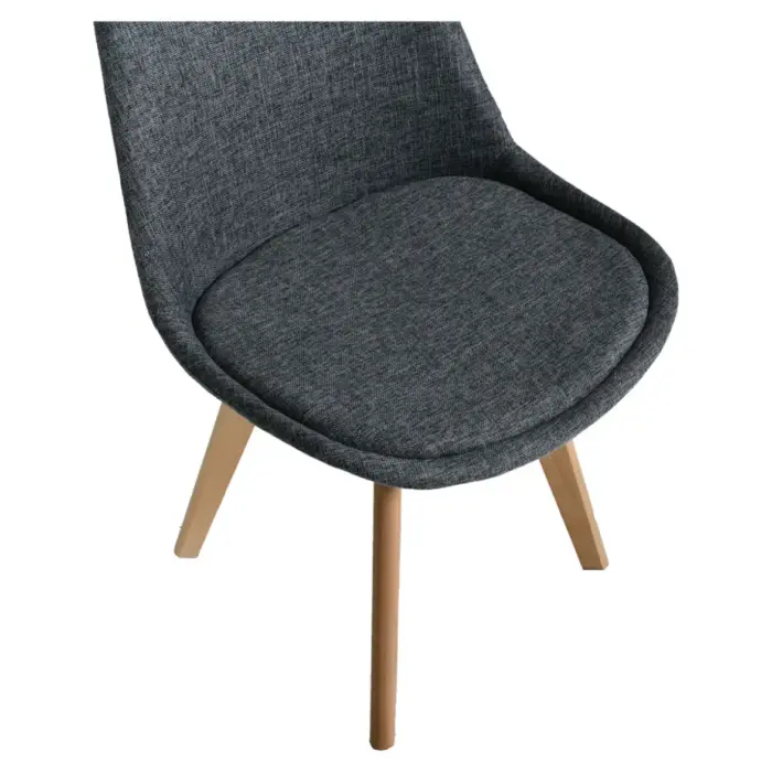 VEGAS D.CHAIR BLACK WOOD LEG