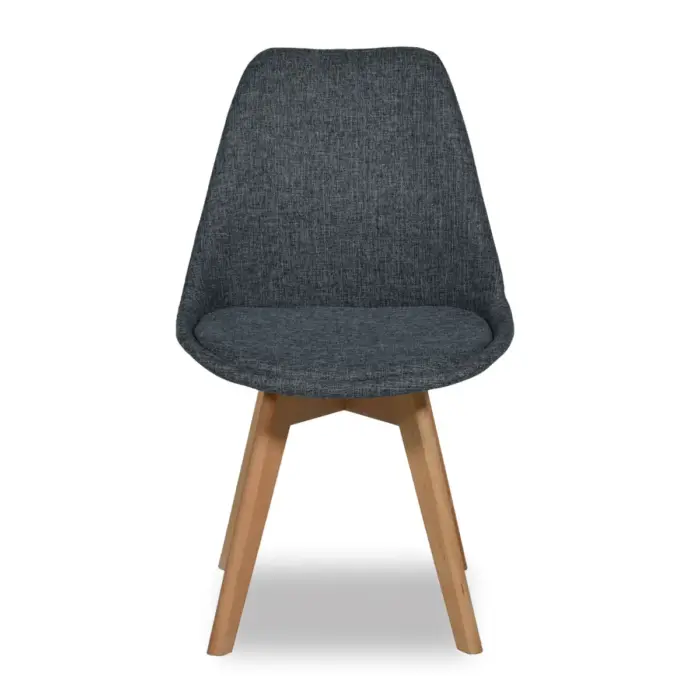 VEGAS D.CHAIR BLACK WOOD LEG