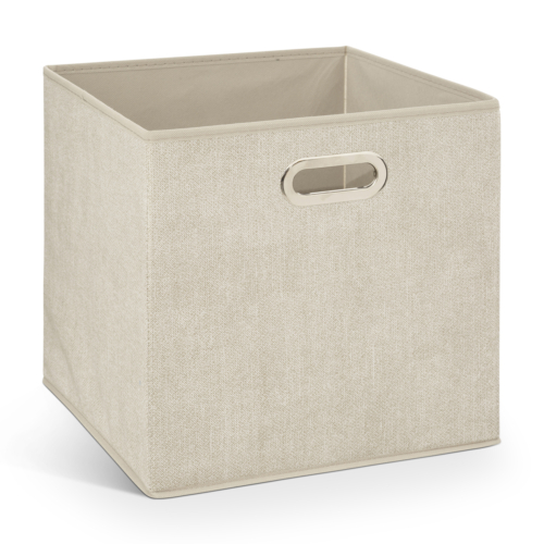 STORAGE BOX 31X31 BEIGE LINEN