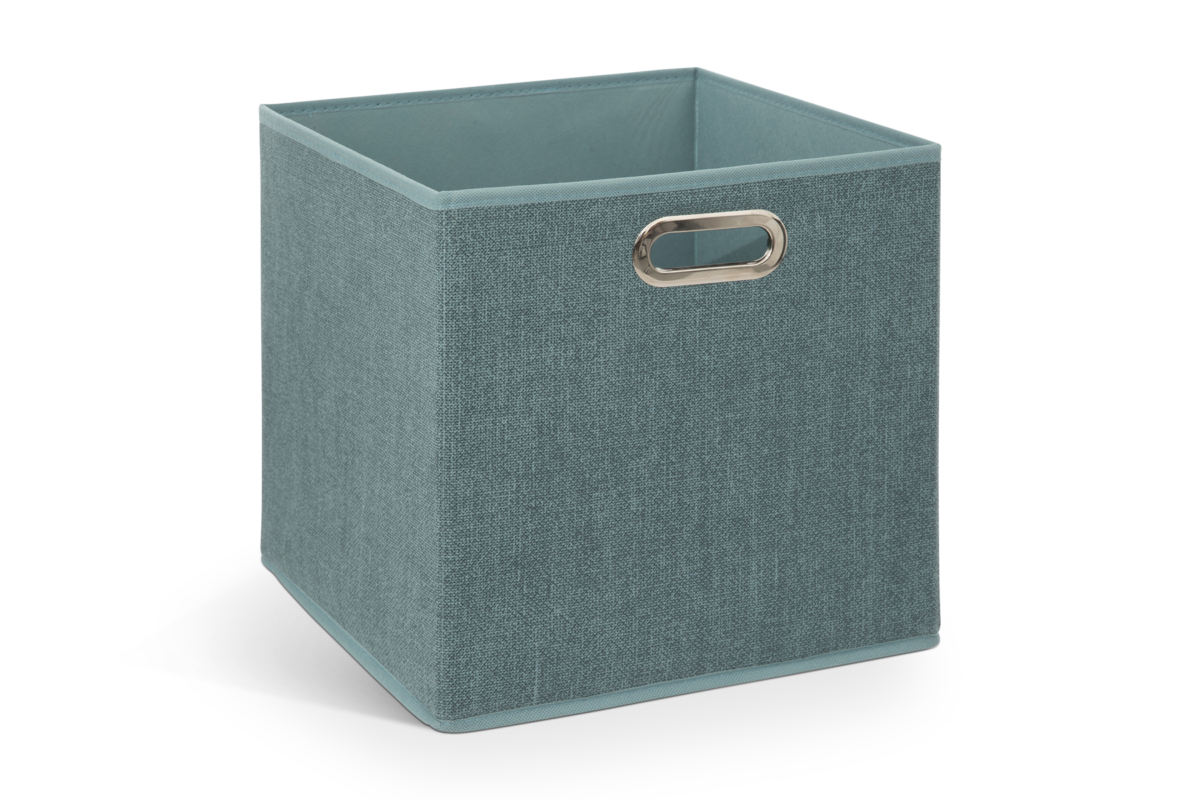 STORAGE BOX 31X31 PETROL LINEN