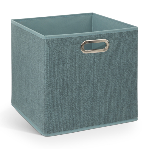 STORAGE BOX 31X31 PETROL LINEN