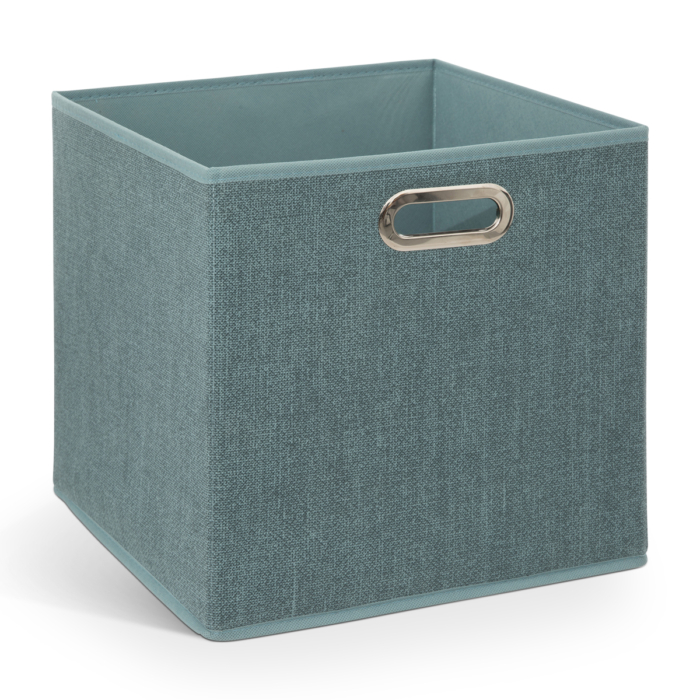 STORAGE BOX 31X31 PETROL LINEN