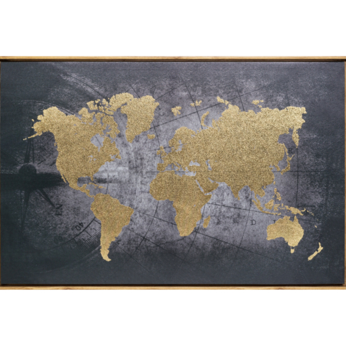 WORLD FRAME FOIL CANVAS 58*88 WORLD FRAME FOIL CANVAS 58*88