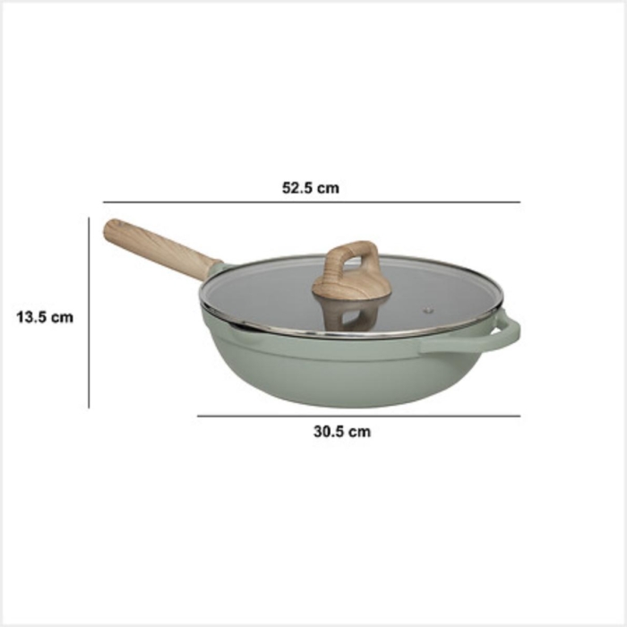 CAST ALU PAN+LID 28 CM HORIZON