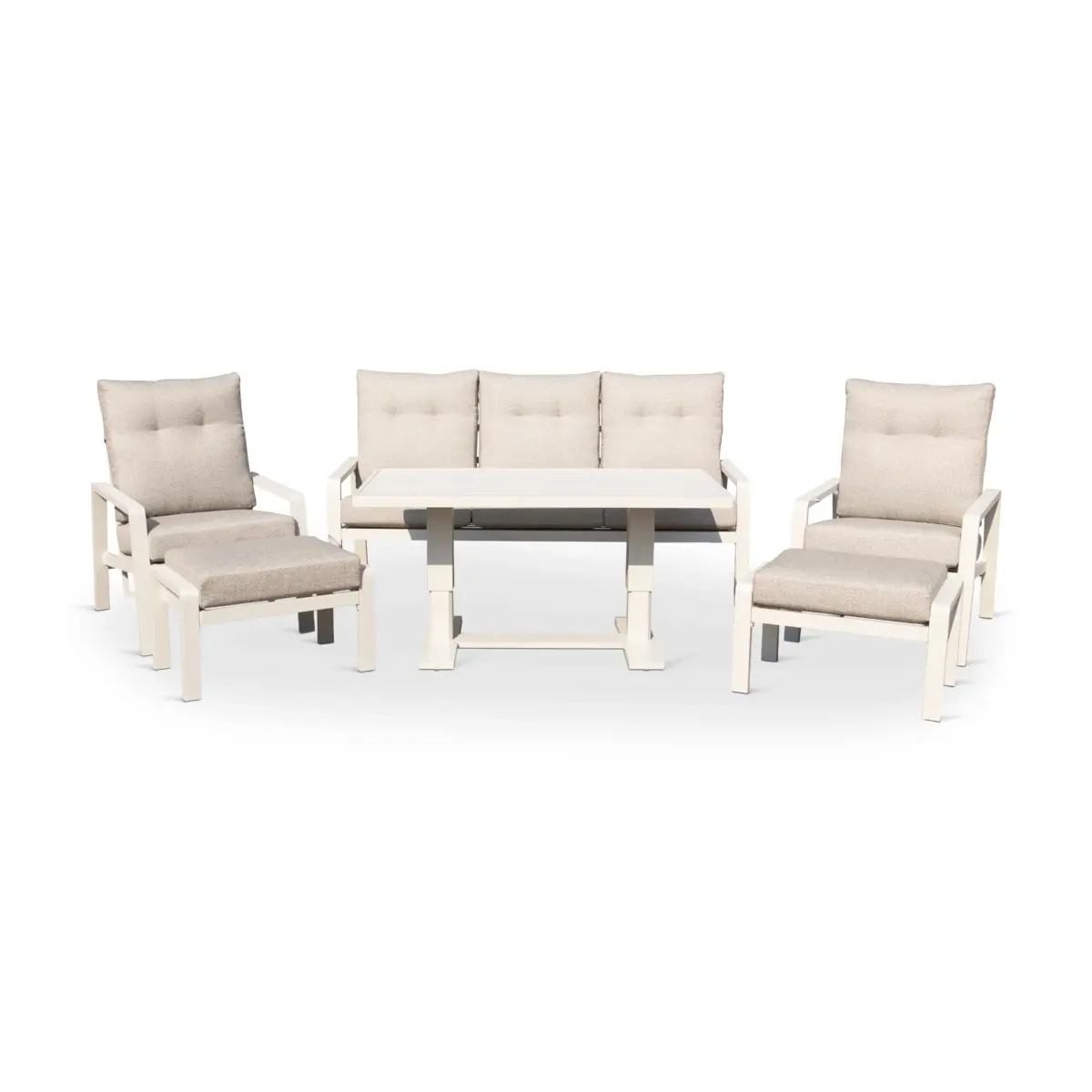 514614-GREYBEIGE-7 RENALO Outdoor Lounge Set