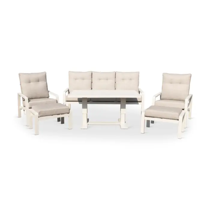 514614-GREYBEIGE-7 RENALO Outdoor Lounge Set