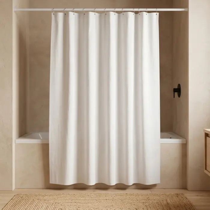 SHOWER CURTAIN WHITE