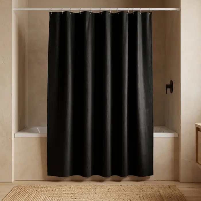 SHOWER CURTAIN BLACK